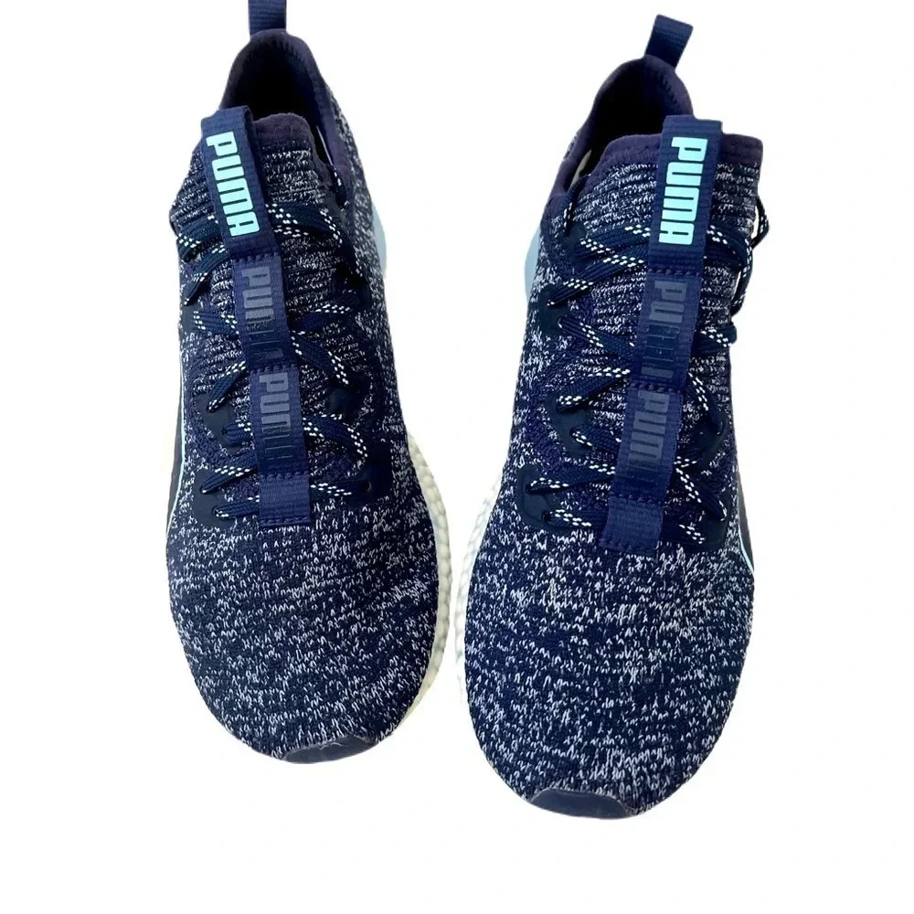 Puma HYBRID Fuego Knit Women's Running Shoes. Size 7 color blue. New in box.